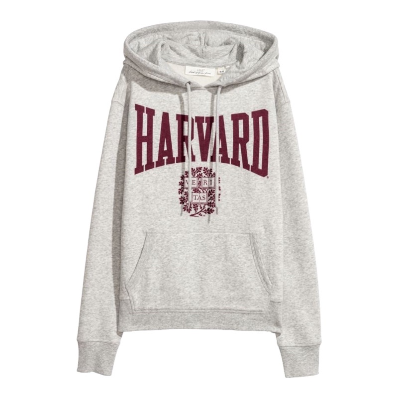 ( 8.8 ) Crewneck Sweatshirt H&amp;M Unisex Sablon Harvard, Flecee Katun Lembut Tebal, Free Papperbag