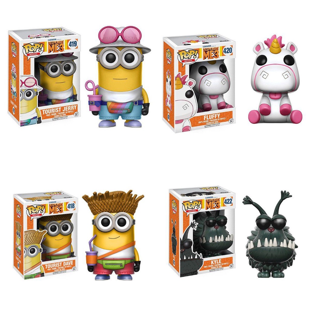 Me Agnes Despicable Cartoon 3pop Funko Minions Gift Mainan Gantungan Kunci Minion Anak