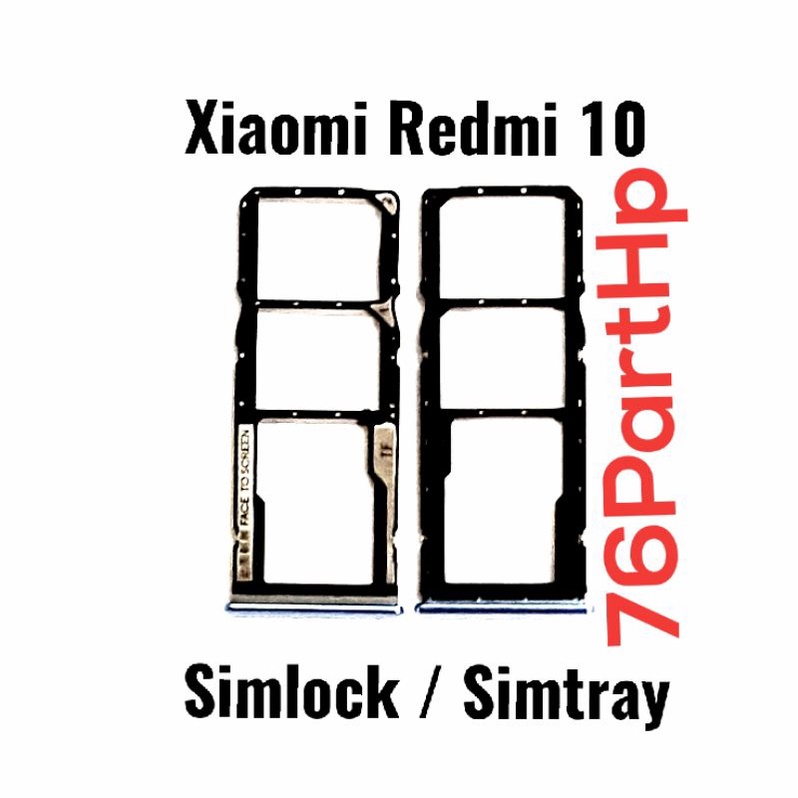 Ori Simtray Xiaomi Redmi 10 - Tempat simcard Simlock slot  Tray