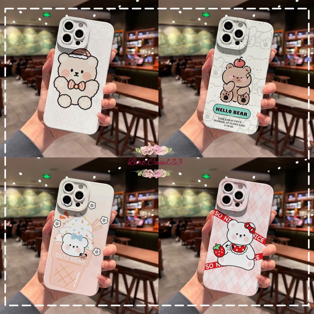 CUSTOM CASE SOFTCASE SILIKON PROCAMERA BEAR CUSTOM OPPO REALME VIVO XIAOMI SAMSUNG INFINIX IPHONE FOR ALL TYPE BC6847