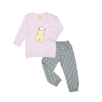 Baabaasheepz Pyjamas Set Pink Grey