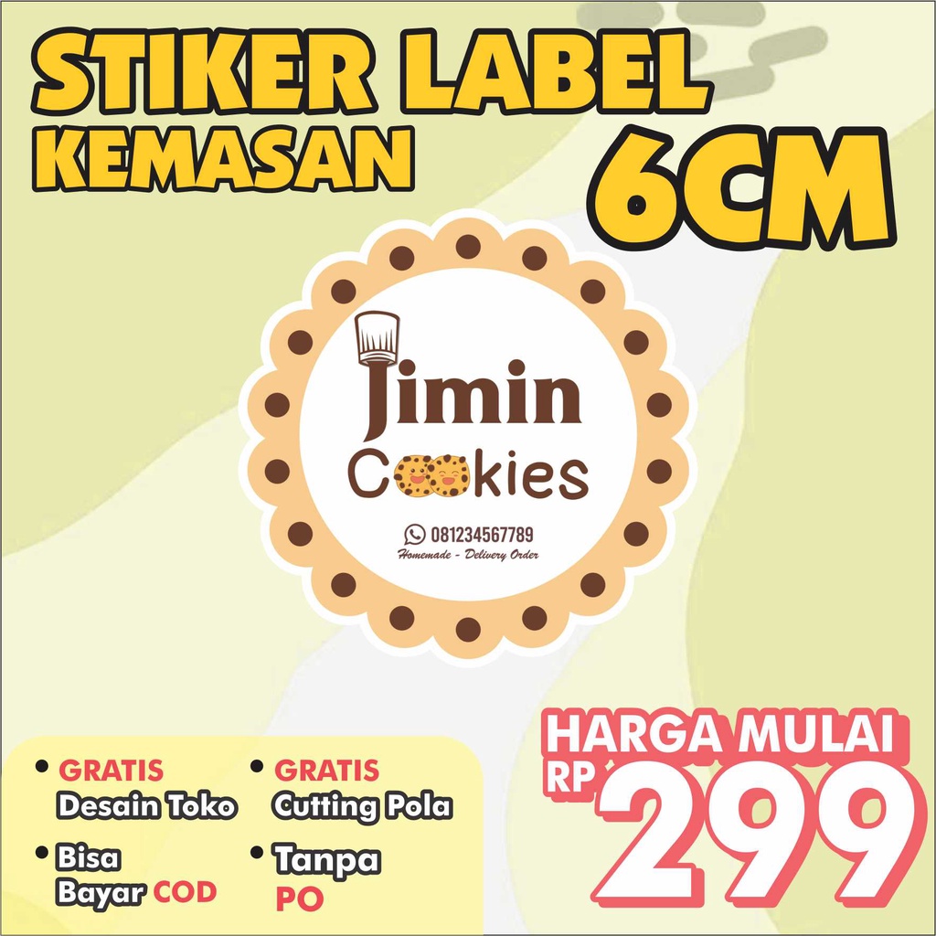 

CETAK STIKER OLSHOP MURAH UKURAN 6 CM (SUDAH CUTTING)