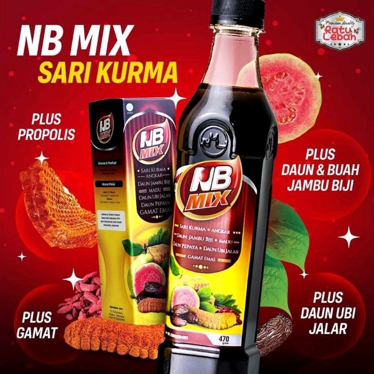 NB MIX Kemasan Baru Sari Kurma Madu Angkak NB MIX Ratu Lebah
