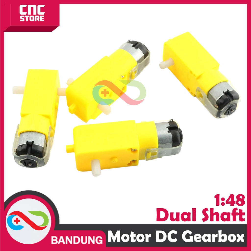 MOTOR DC GEARBOX 1/48 DUAL SHAFT FOR SMART CHASSIS 4WD 2WD