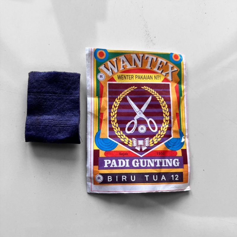 BIRU TUA ( NAVY )WANTEX MEREK PADI GUNTING GRATIS GELANG HITAM/Pewarna pakaian/COD BAYAR DI TEMPAT P