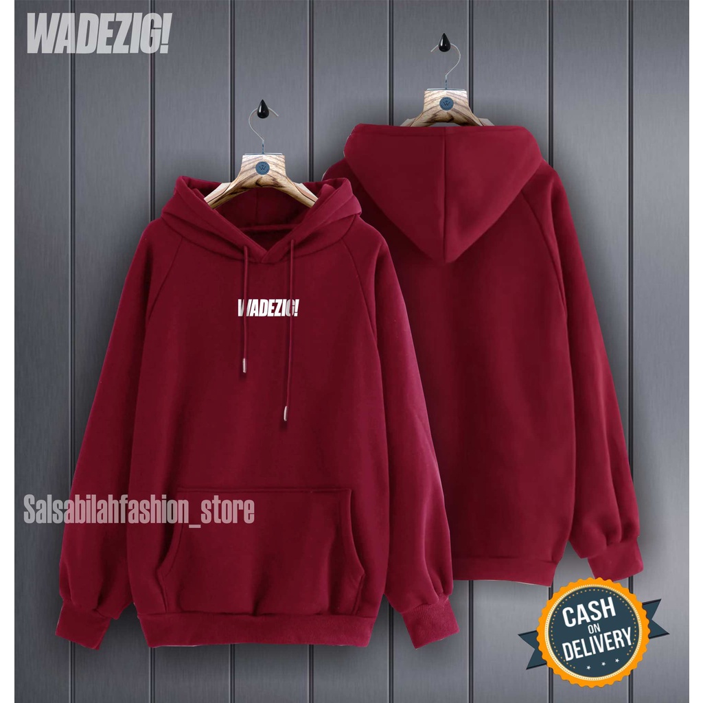 TERMURAH !! COD Jaket Sweater Hoodie Pria Distro wadezigOriginal Big Size Jumbo M - L-XL-XXL