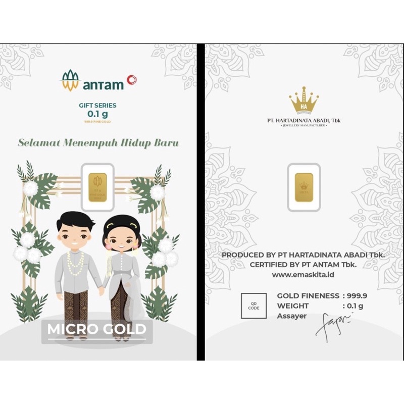 LM Emaskita Antam Hartadinata 0,25 gram Gift Series 24K