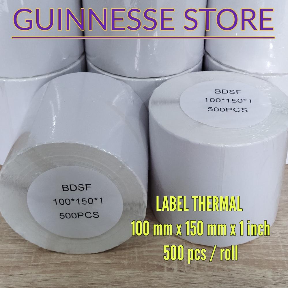 

[PRODUK PZ99V] Label Thermal - Sticker Thermal - Stiker Thermal - Kertas Thernal - 100 x 150 x 1 isi 500 pcs per roll NGB