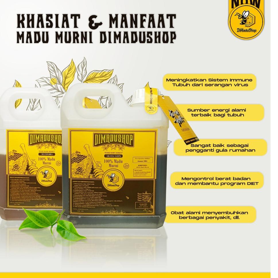 

(PROMO LNP48) Madu Asli - Madu Murni 1kg Nektar Multiflora 100% Pure Raw Honey ❊