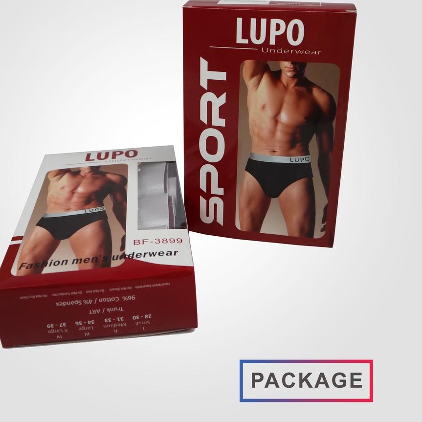 11.11✔️Lupo CD Brief Celana Dalam Underware Sempak Polos Cowok Pria Dewasa 3899 1 Box Isi 3|SQ9
