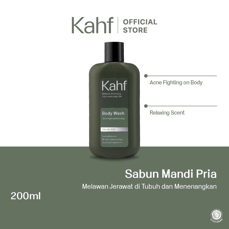 Kahf Skincare Bodycare Parfum Pria Cowok Facial Wash Sunscreen Face Scrub Body Wash Parfum Kahf Pembersih Wajah Pembersih Badan Sabun Badan Pelindung Wajah Sinar Matahari Minyak Wangi BPOM