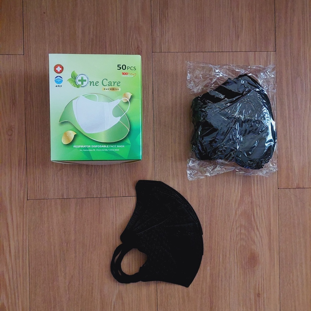 Indonesia Duckbill OneCare isi 50pcs Masker Duckbill 4ply Premium Quality Emboss - Big Plaza