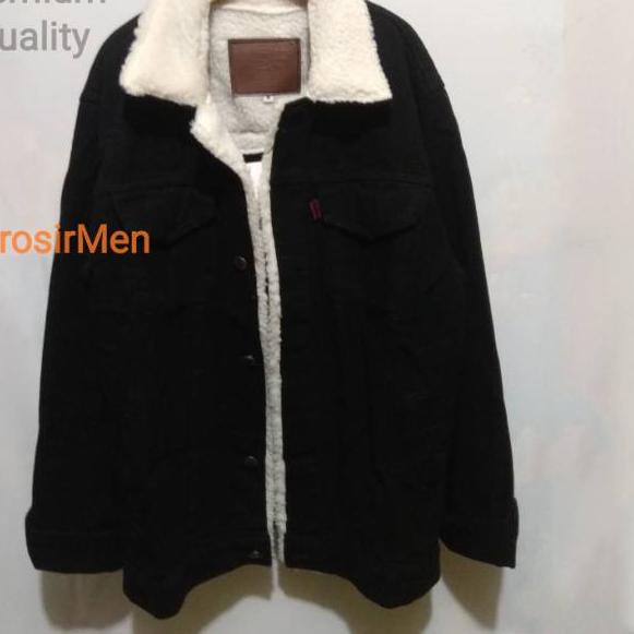 Chekout Jaket sherpa jaket jeans sherpa jaket jeans bulu woll jaket bulu premium warna hitam