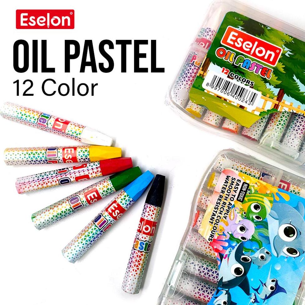 

[Code](J27K)-☛) Crayon / Oil Pastel / Crayon Eselon 12 colors super keren
