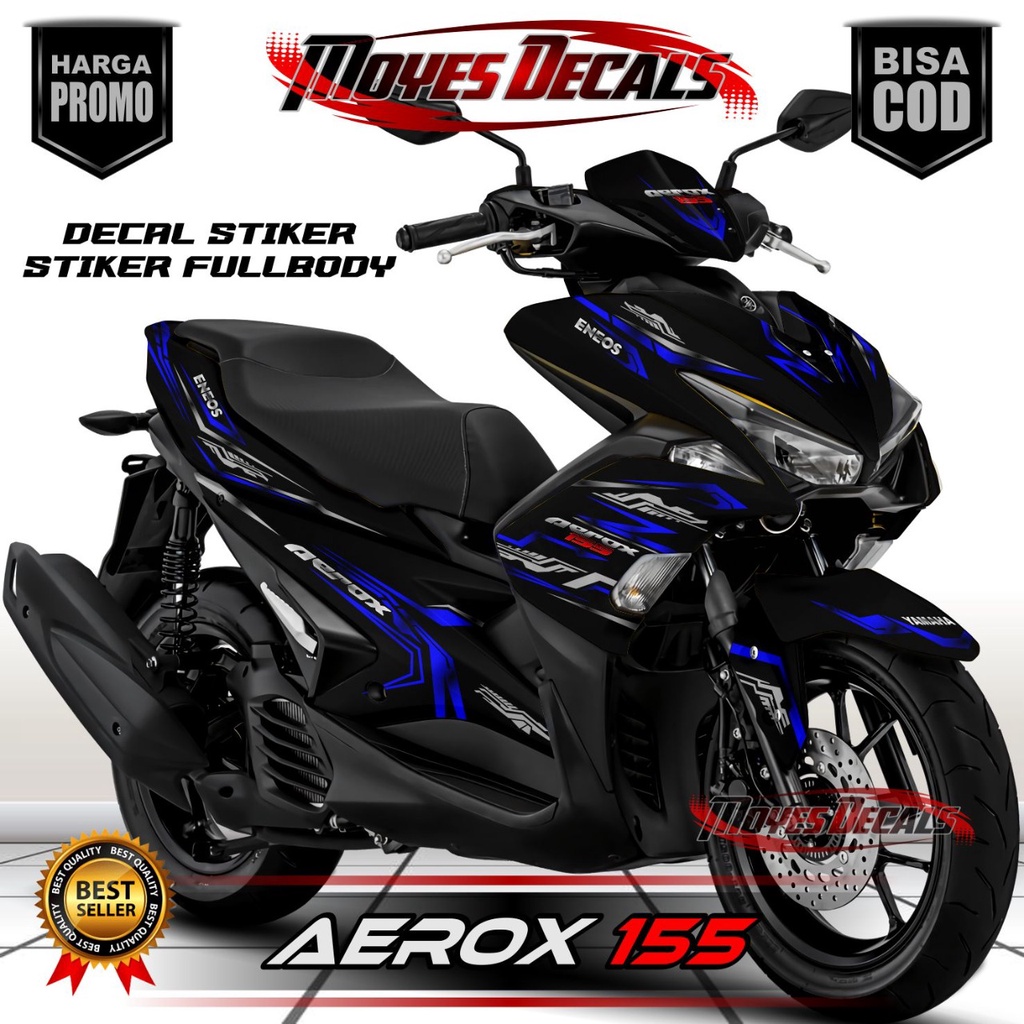 Decal Stiker Aerox 155 Old Matrixline Hitam Biru