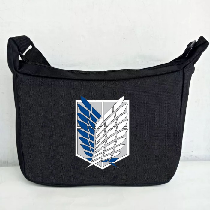 Tas Attack on titan aot anime levi eren Tas Slempang Slingbag WIN