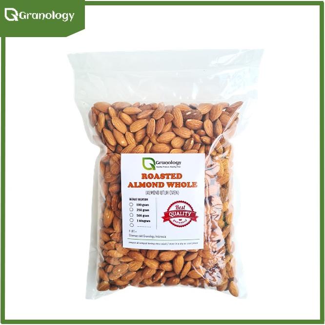 

[BAYAR DITEMPAT] Roasted Almond Whole / Almond Utuh Panggang / Almond Panggang (1 Kilogram) by Granology