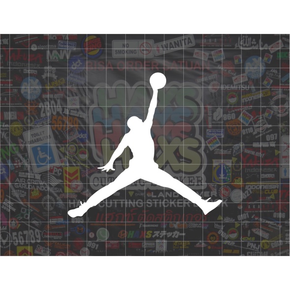 Cutting Sticker Logo Air Jordan Basket Ukuran 8 Cm untuk motor mobil