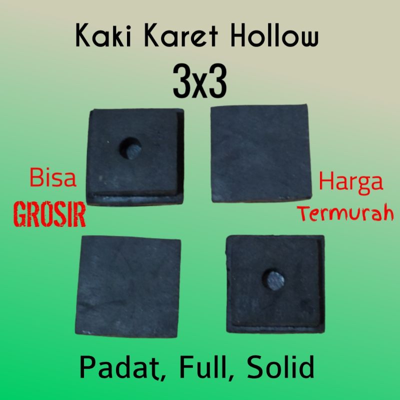 Kaki Karet Holo 3x3 / Kaki Besi Kursi Meja Rak hollow Solid