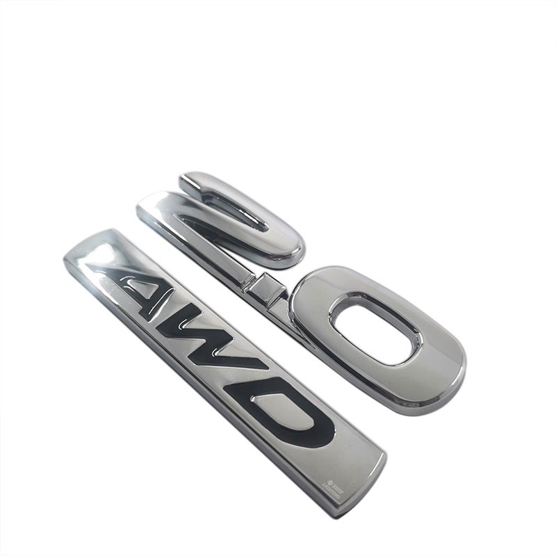 1x Metal 2.0 AWD Output Number Letter Mobil Auto Side Rear Emblem Badge Sticker Decal Pengganti Mazda 2.0 2.5 AWD