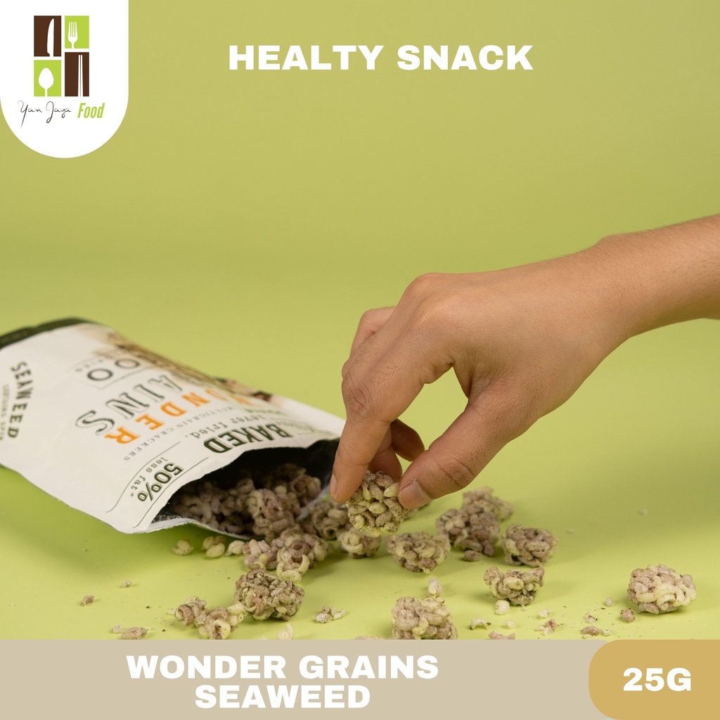 PPUFF Wonder Grain Healty Snack/Makanan Sehat [Seaweed / Salted Caramel] 25g Snack Bebas Gluten