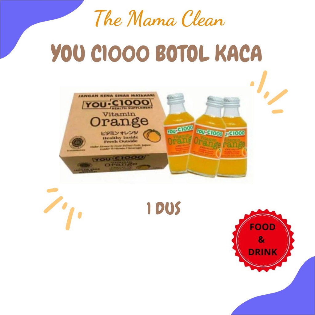 YOU C 1000 BOTOL KACA - 140 ML 1 DUS = 30 PCS