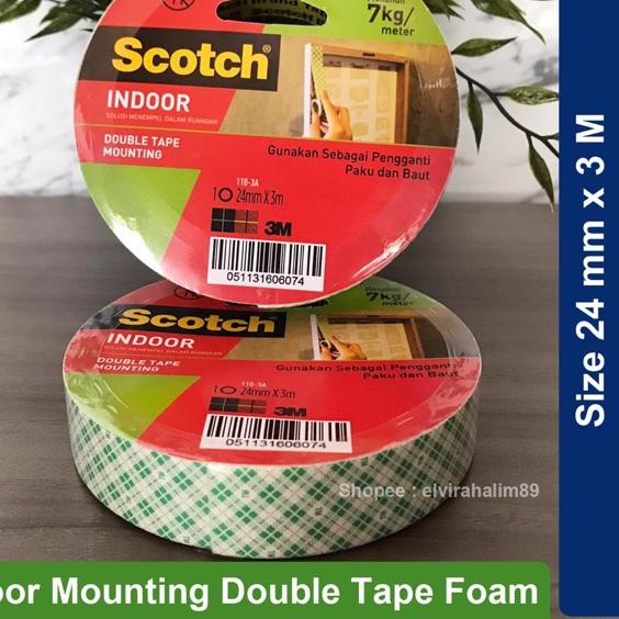 

Update !! 3M Scotch Double Tape Mounting Indoor 24 mm x 3 M Serbaguna Di Ruangan STOCK TER 오빠