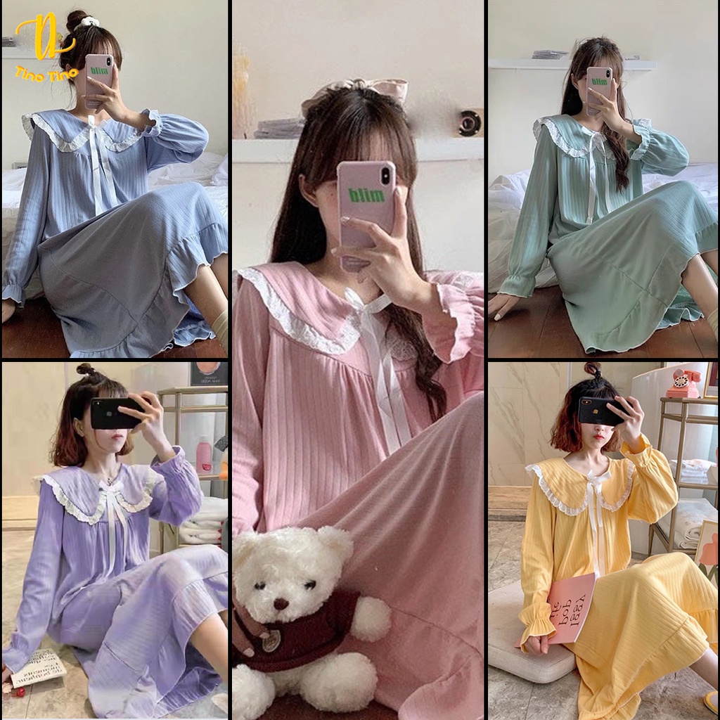 CJSW-XF902 TINO DRESS PIYAMA WANITA KOREA/DASTER IMPORT PREMIUM/ BAJU TIDUR DEWASA IMPORT