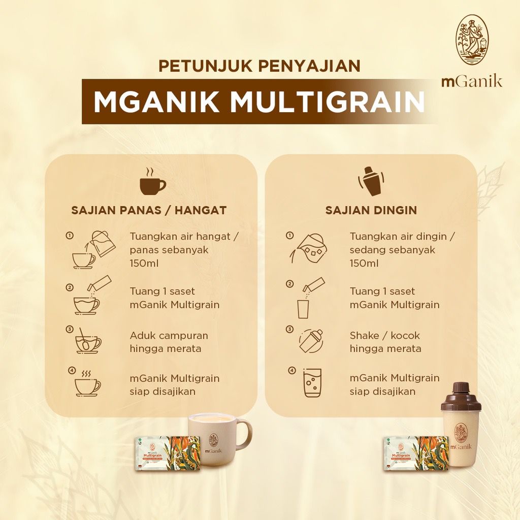 Mganik M Ganik Multigrain 500 gram isi 20 sachet Multi Grain Superfood Suplemen Makanan Diabetesi untuk Cegah Gula Darah Original