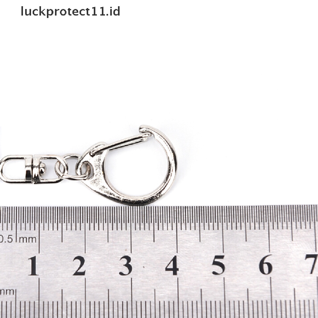 /Fashion Hot// Fashion// 10 Pcs DIY Dipoles Perak Keyring Gantungan Kunci Split Ring Pendek Rantai Kunci Rings.