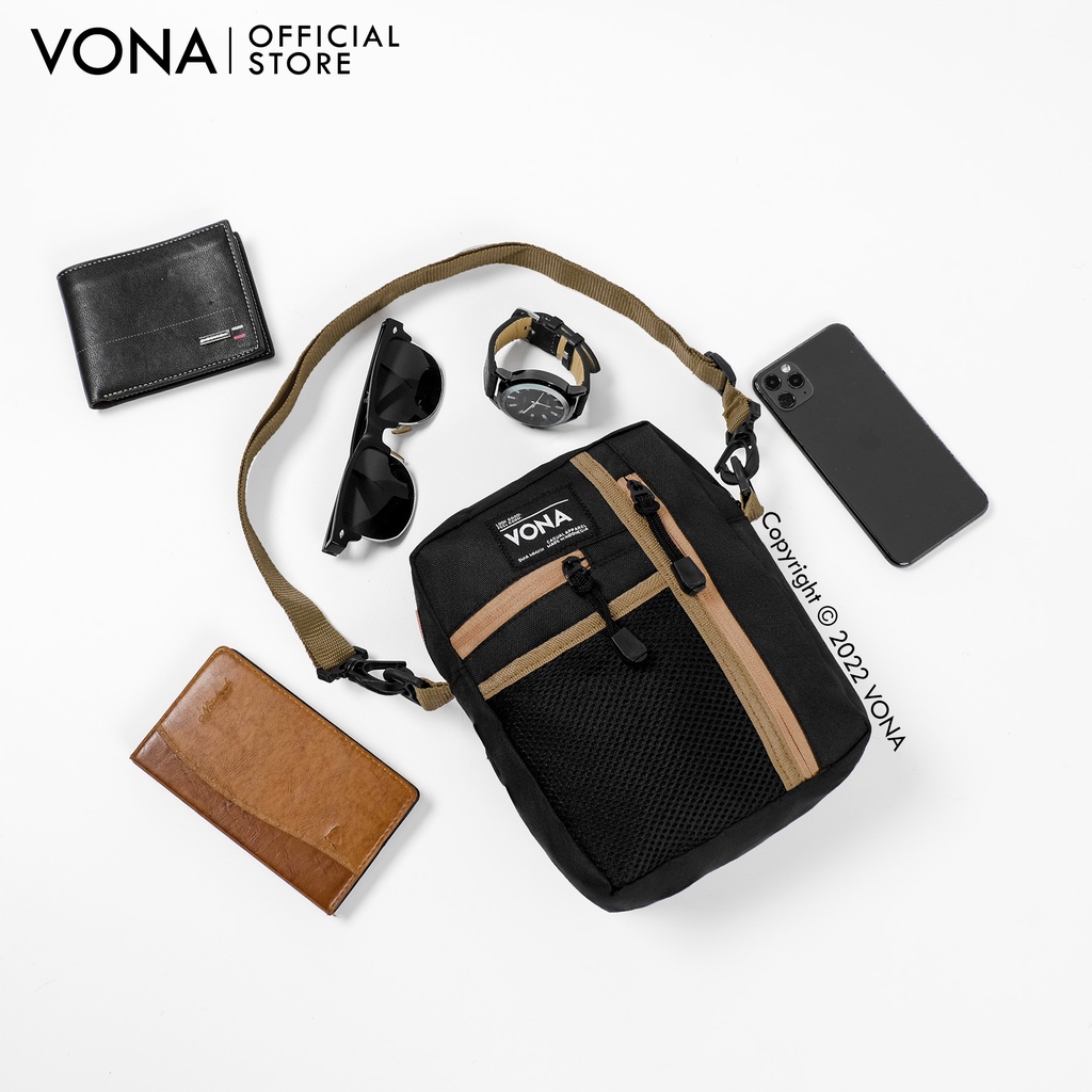 VONA Connor Sling Bag - Tas Selempang Bahu Pria Waterproof Anti Air