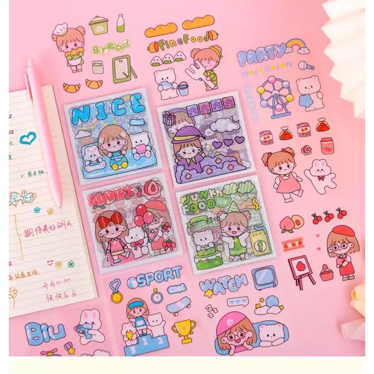 READY STOCK BISA COD - MOMO STIKER LUCU AESTHETIC DECO PLANNER DIARY SCRAPBOOKING KIYOWO KAWAII GAYA KOREA KARAKTER KARTUN HEWAN PELIHARAAN ANAK PEREMPUAN ORGANIZER DEKORASI CASING LAPTOP HP BOTOL AIR MINUM VIRAL MURAH PVC PAPER PET CUTE BERUANG KELINCI