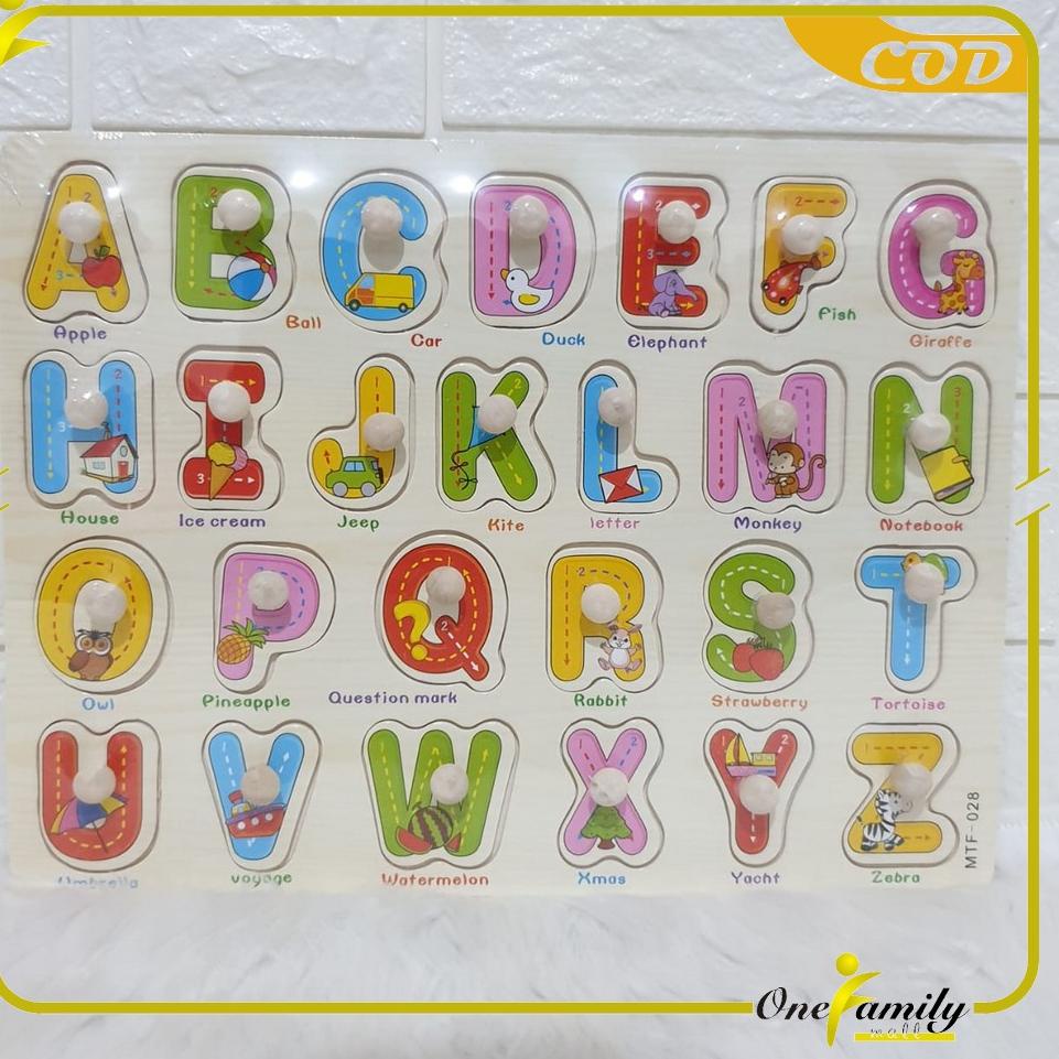 

[PRODUK JSNLT] ONE-M67-68 Mainan Edukasi Anak Puzzle Kayu Knob Background Bergambar | Wooden Toys Mainan Balok Kayu FEB