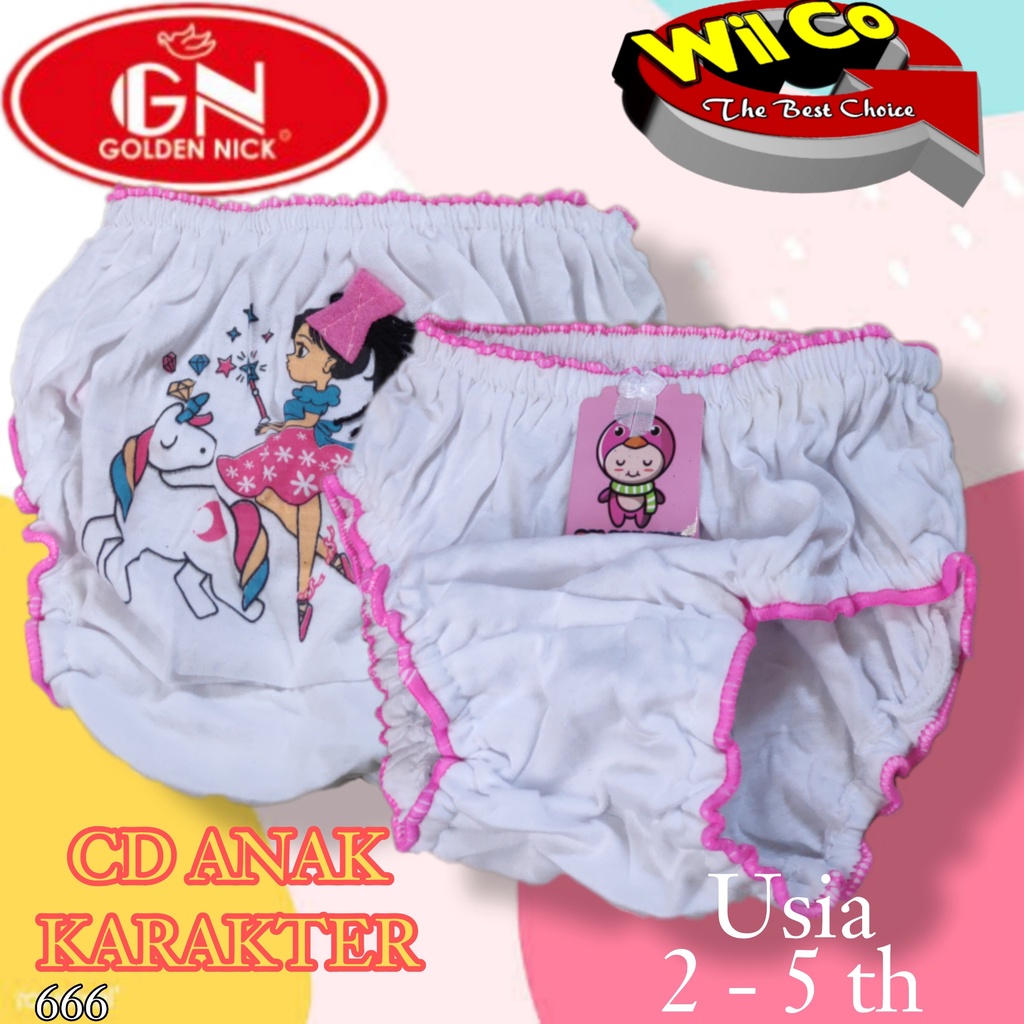 K666 - CELANA DALAM ANAK GOLDEN NICK KRITING USIA 2TH - 5TH