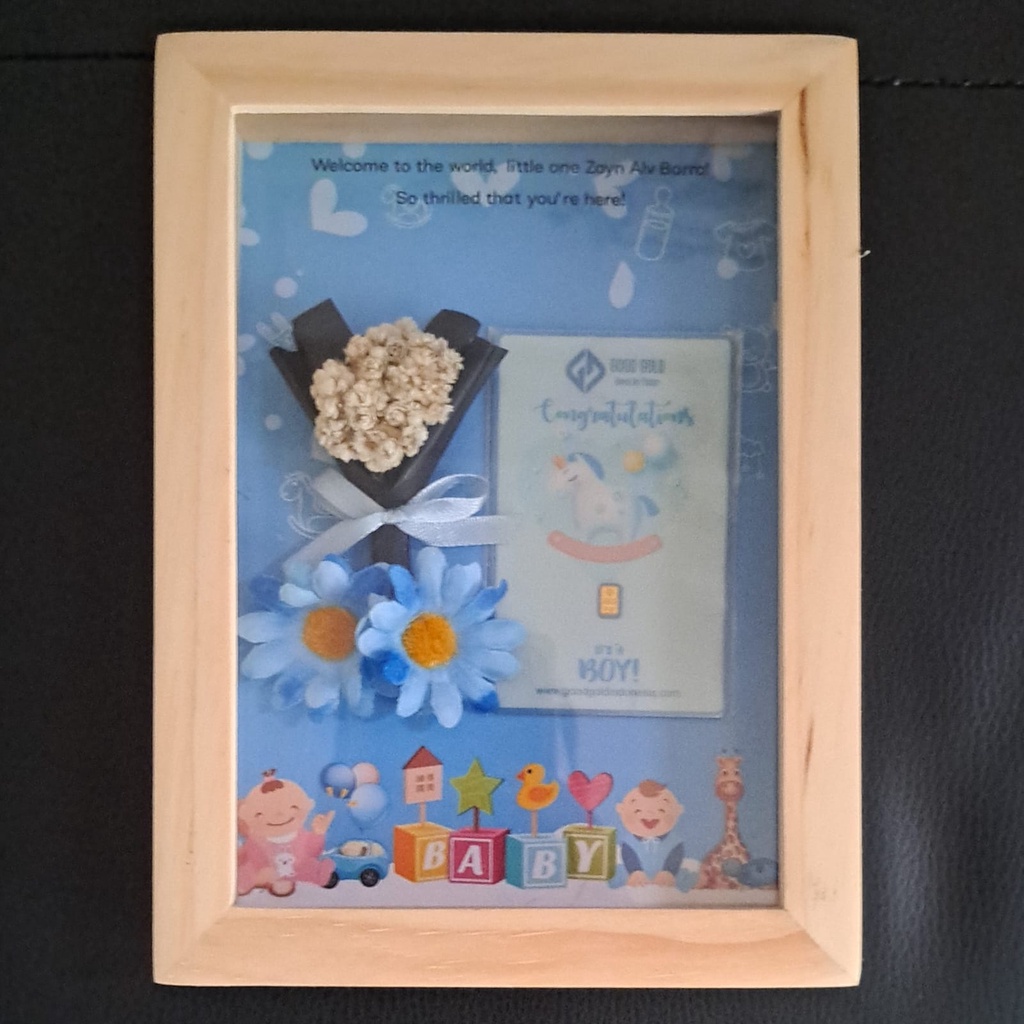 Frame 3D Logam Mulia/ Custom Frame/ Hampers/ Gift Box