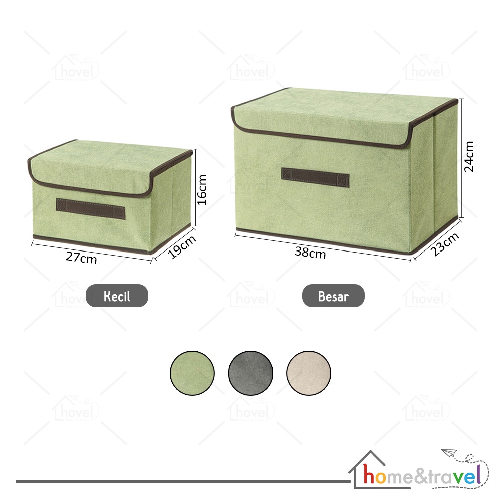 HOVELSHOP Tempat Penyimpanan Mainan Baju Storage Box Organizer 2in1 Foldable Serbaguna