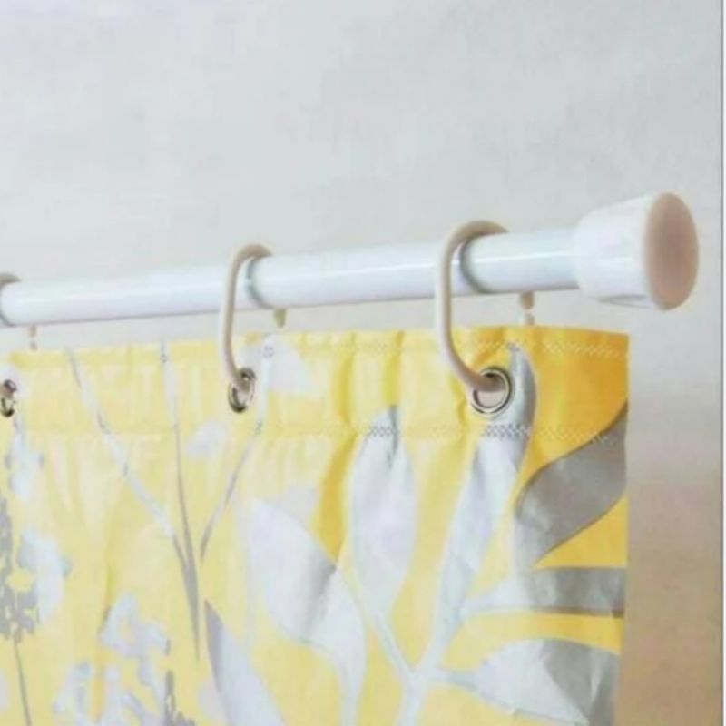 Tiang Gorden Flexibel Tanpa Paku Tongkat Pipa Tirai Lemari Kamar Mandi Jendela