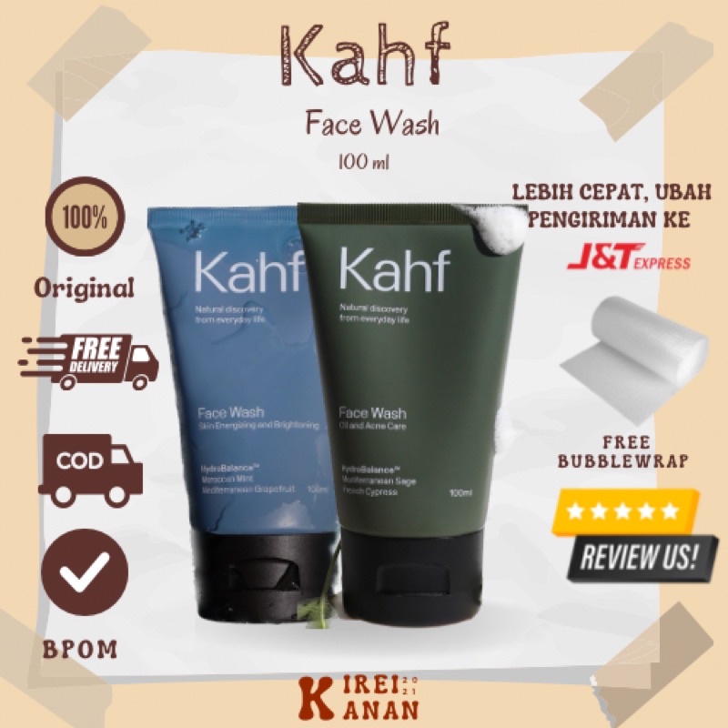 Jual Kahf face wash oil acne care / energizing brightening 100 ml