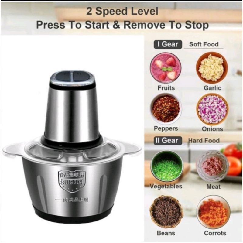 Alat penggiling daging blender bumbu &amp; daging | Food processor electrik meat chopper