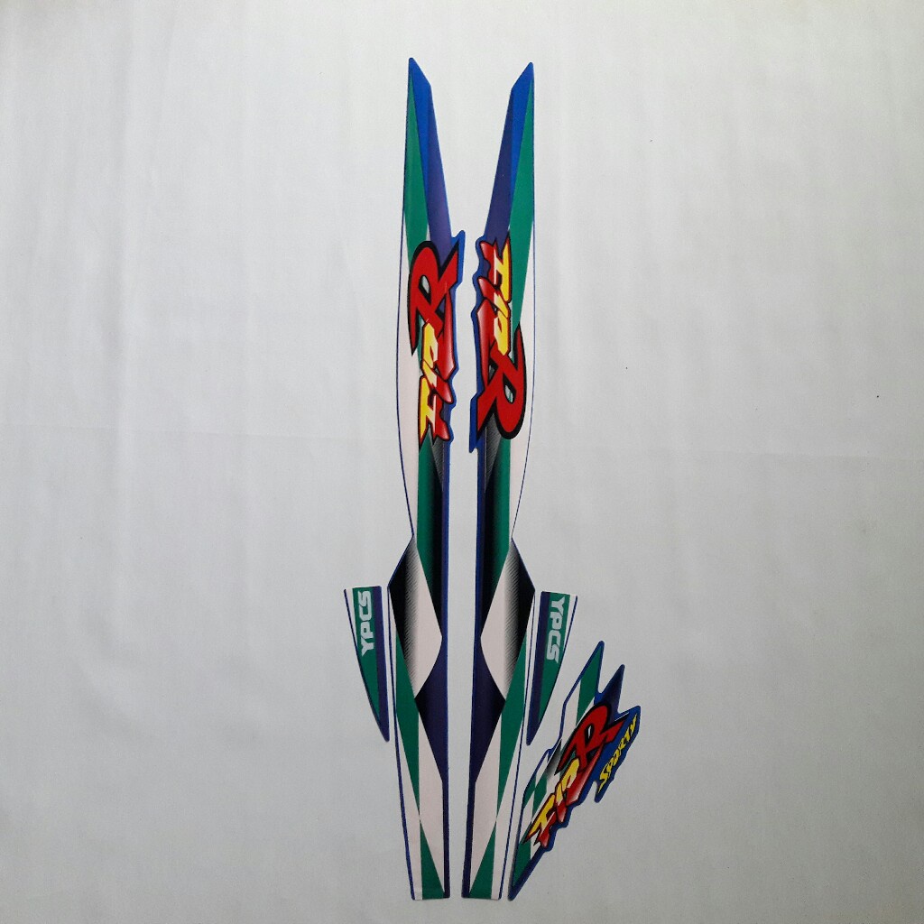 striping stiker motor f1zr 1998 biru-hijau