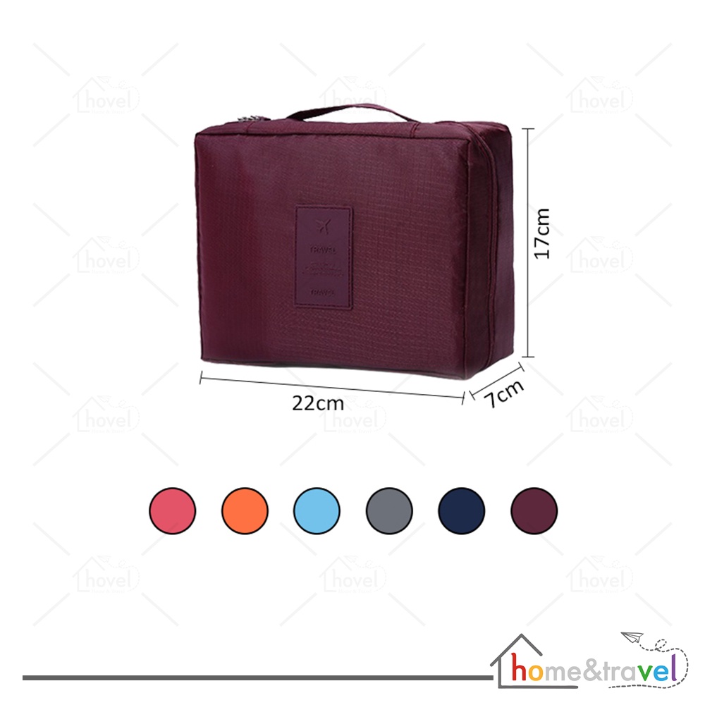 HOVELSHOP Tas Travel Pouch Peyimpanan Kosmetik Alat Mandi Organizer Multifungsi