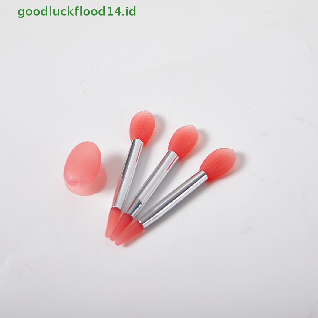 [GOOGFOUR] 3pcs Silikon Lip Balms Lip Mask Brush Dengan Sucker Penutup Debu Makeup Brushes [TOP]