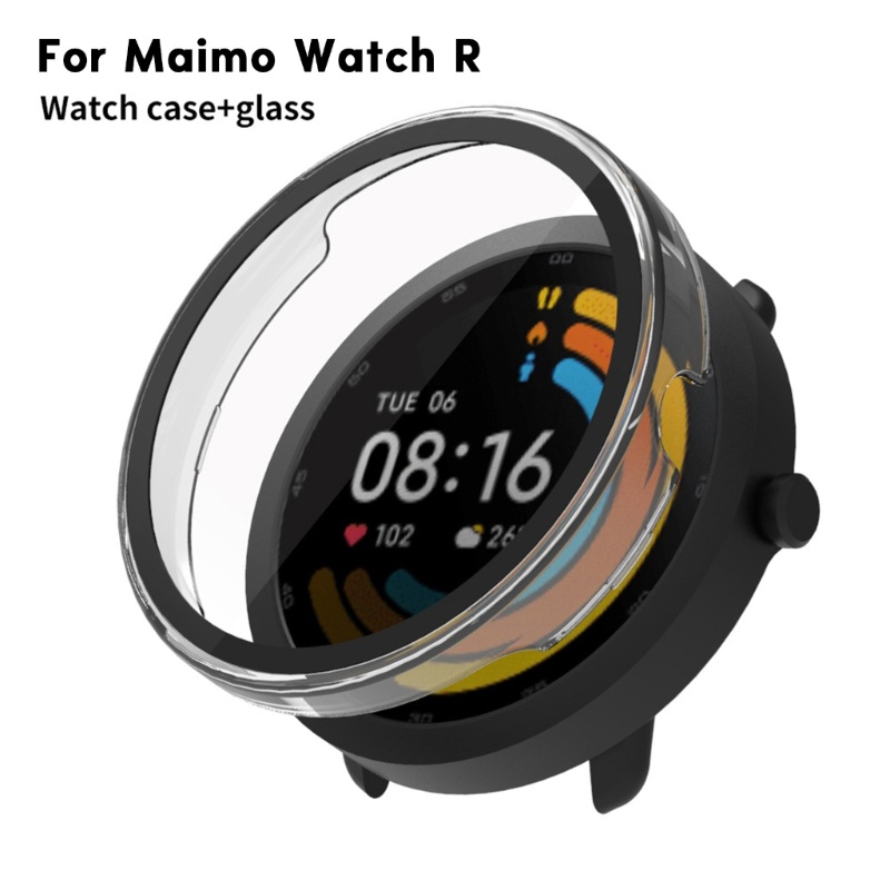 Btsg Cover Pelindung Untuk Watch R Tahan Air Pelindung Layar PC Shell Frame Watch One-piece Housing Kaca Film Accessor