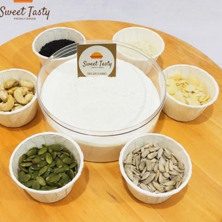 

POPULER Paket Bahan Florentine Cookies lengkap plus kacang mede - Florenta;