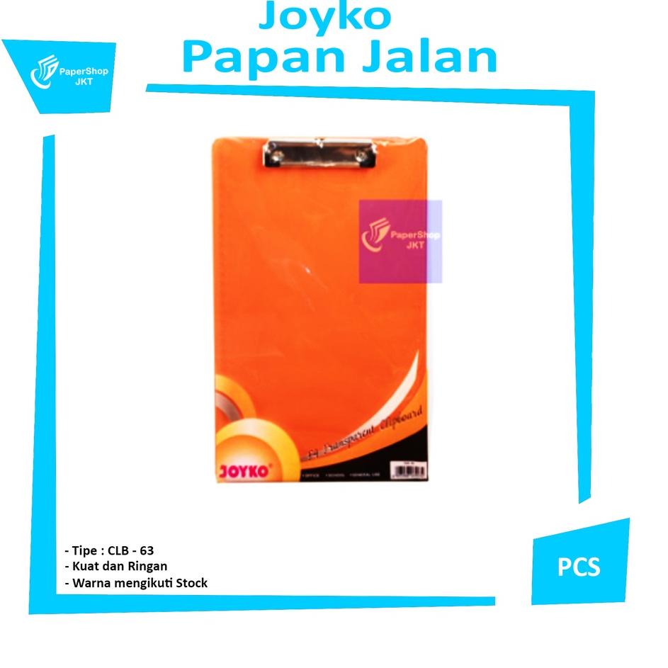 

ㄱ JOYKO - clb-63 clip board - papan jalan alas tulis trans - pcs ⍐