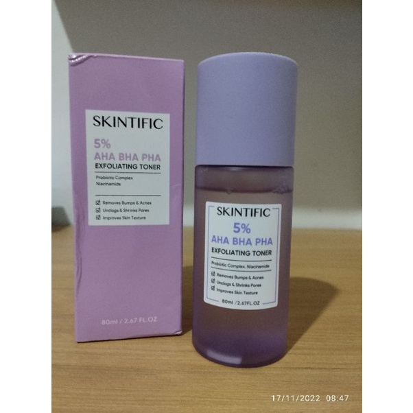 Skintific AHA BHA PHA exfoliating toner