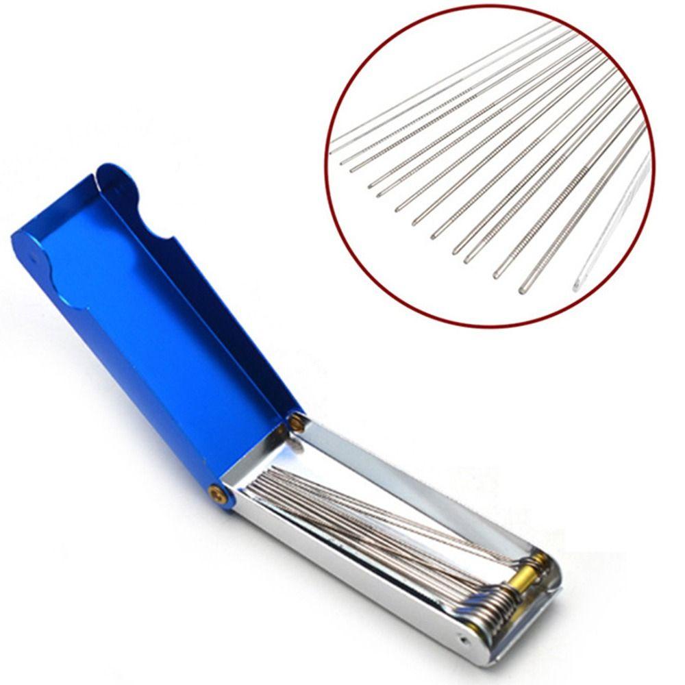 Kikir Mur Gitar Nanas Set Aksesoris Gitar Praktis Instrumen Senar Slotting File Kits