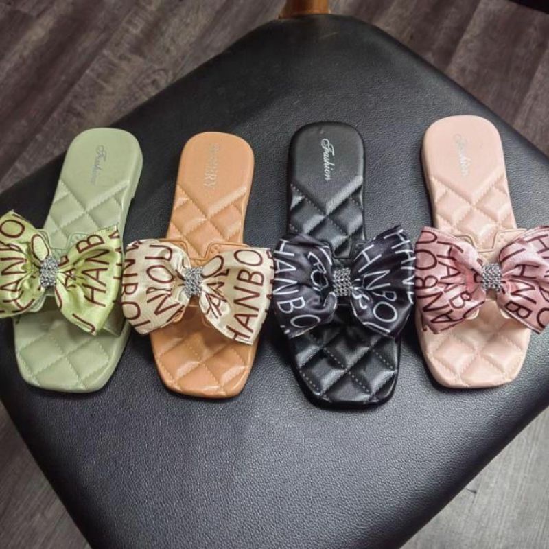 BATAM SHOPPING MALL (IAR) S1031 Sandal Pita Huruf / Sandal Slip / Sandal Import Wanita / Sandal Fash