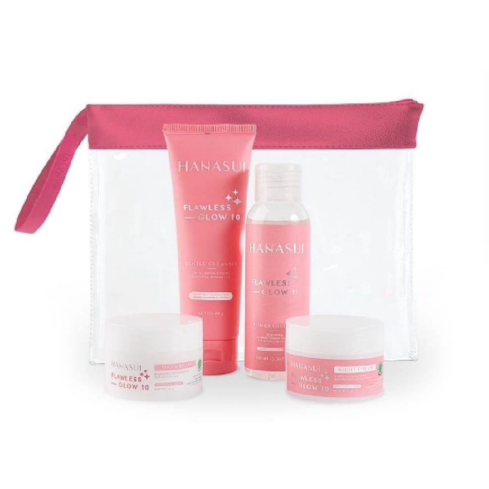 Hanasui Flawless Glow 10 Series Package / Paket Hanasui Flawless Glow + Power Serum Acne | Bakuchiol