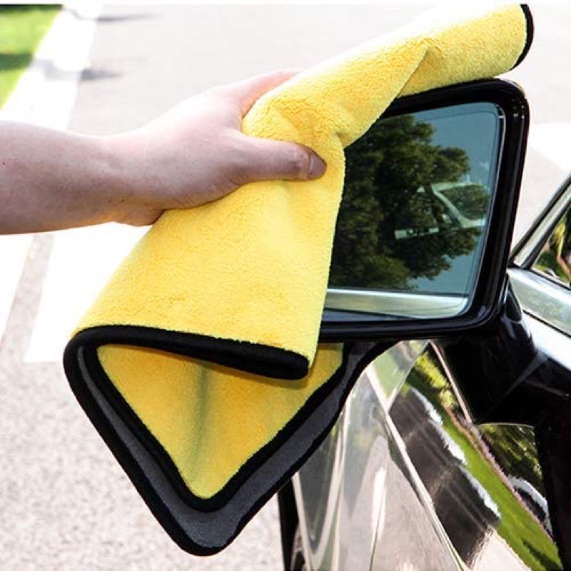 Kain Pembersih Mobil Handuk Microfiber Serbaguna Double  Permukaan Kain Pembersih Penyerap Tebal